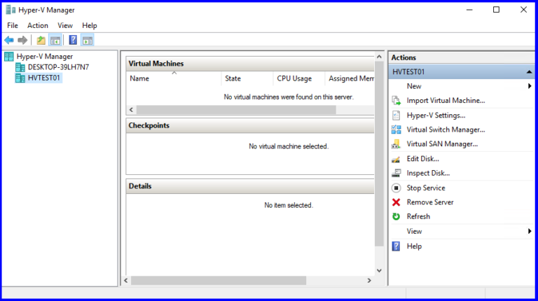 Remotely Managing Hyper-V Server in a Workgroup or non-domain - Timothy ...